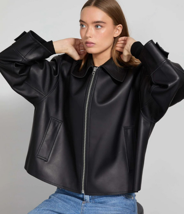 ANAIS | CHAQUETA DE CUERO NEGRO